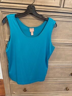 Chico's Vibrant Teal Scoop Neck Tank